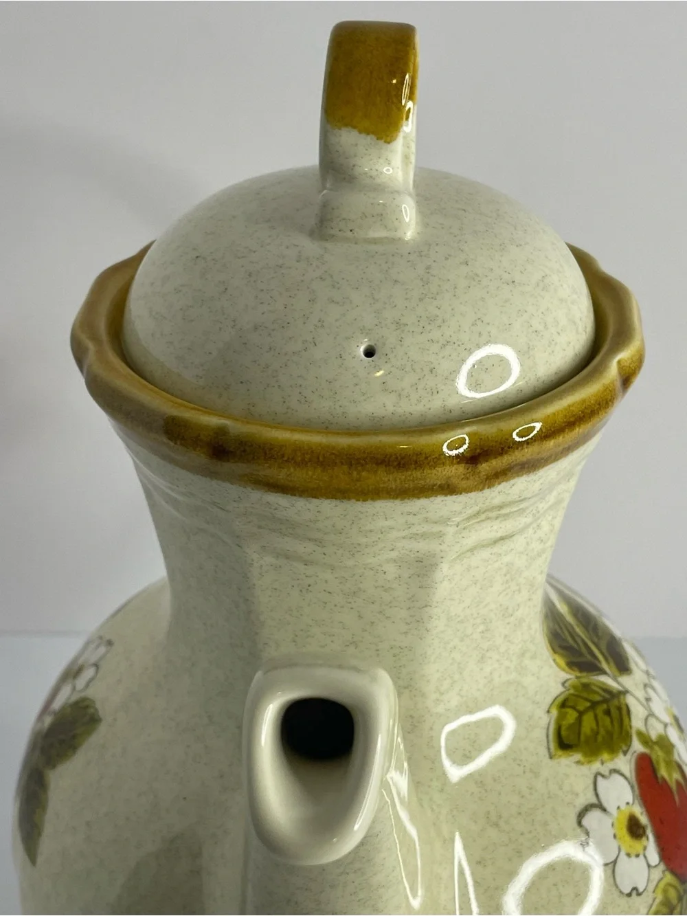 Vintage Mikasa Strawberry Festival Coffee Pot with Lid EB 801